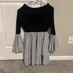 Gracia Elegant Black Knit dress